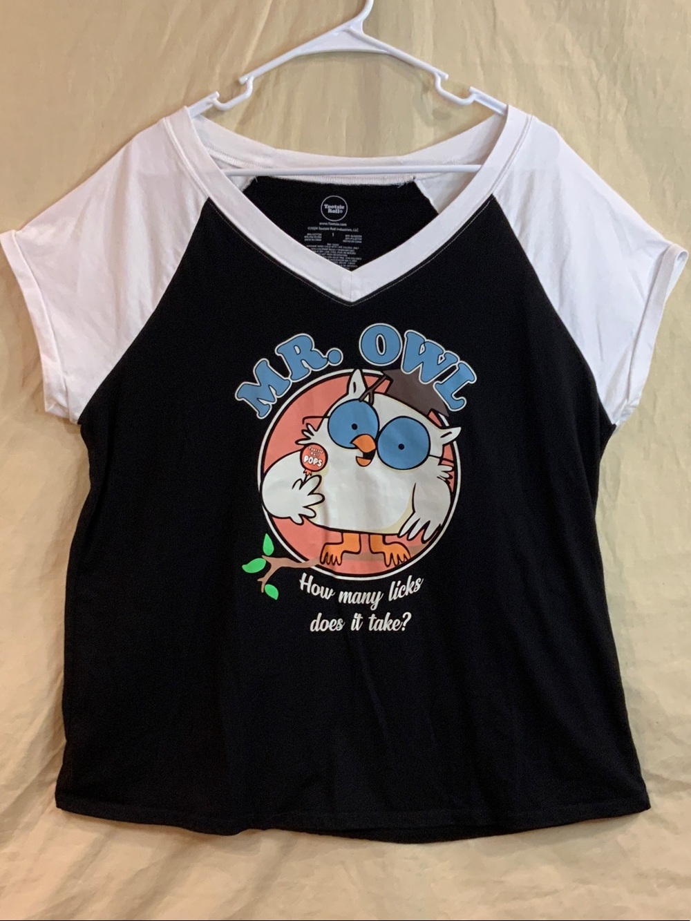 torrid Black & White Mr. Owl Graphic Raglan Tee